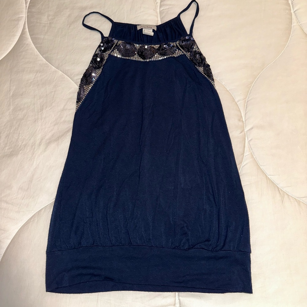 Blue Sequin Top